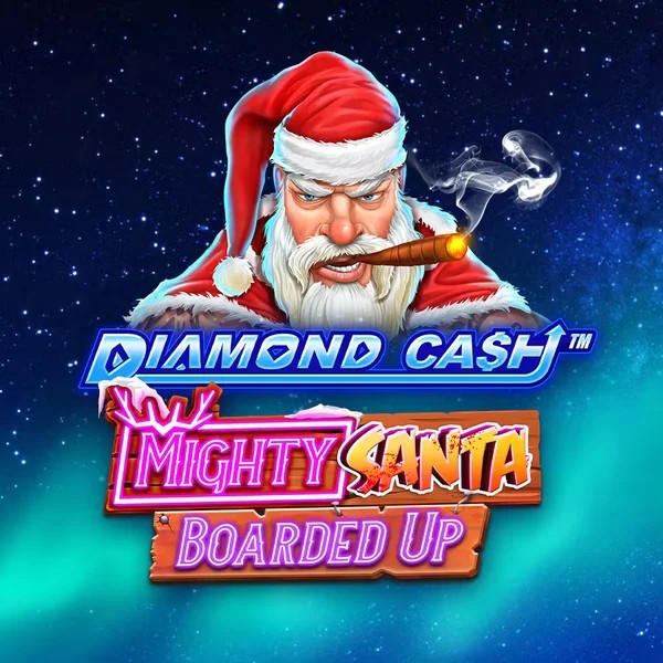 Diamond Cash Mighty Santa Boarded Up game by Greentube – logo hosted on Stonevegas Casino