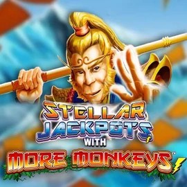 Stellar Jackpots with More Monkeys slot logo by Lightning Box Game at Stonevegas Casino